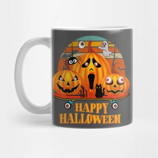 Halloween Pumpkin On A Skateboard Mug